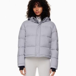 Aritzia Puffer, The Super Puff Shorty, Marble Grey color, Size XS